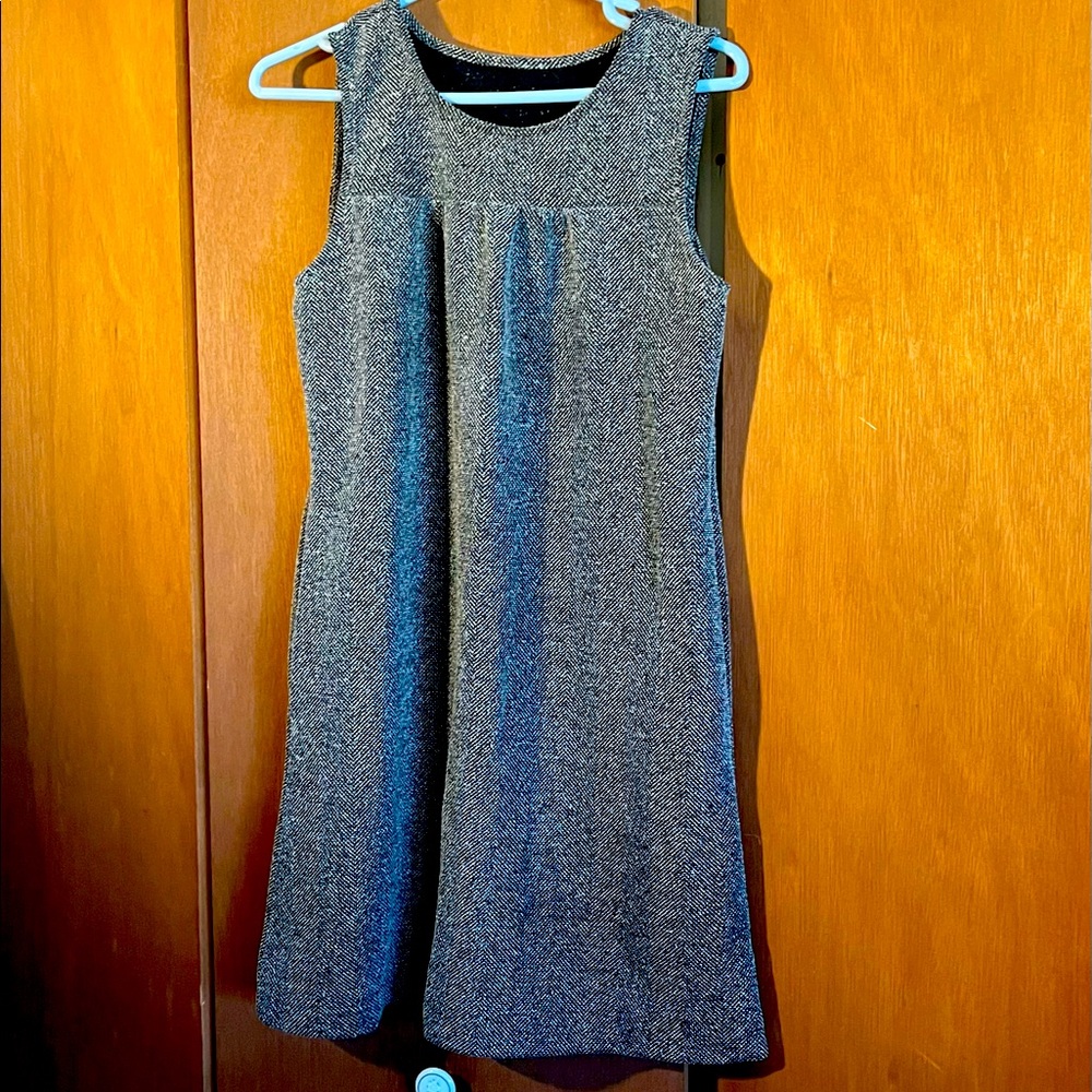 Wool jumper dress with pockets.
